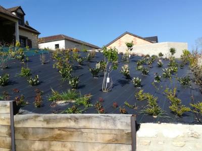 massif avec mise en place d'une bâche